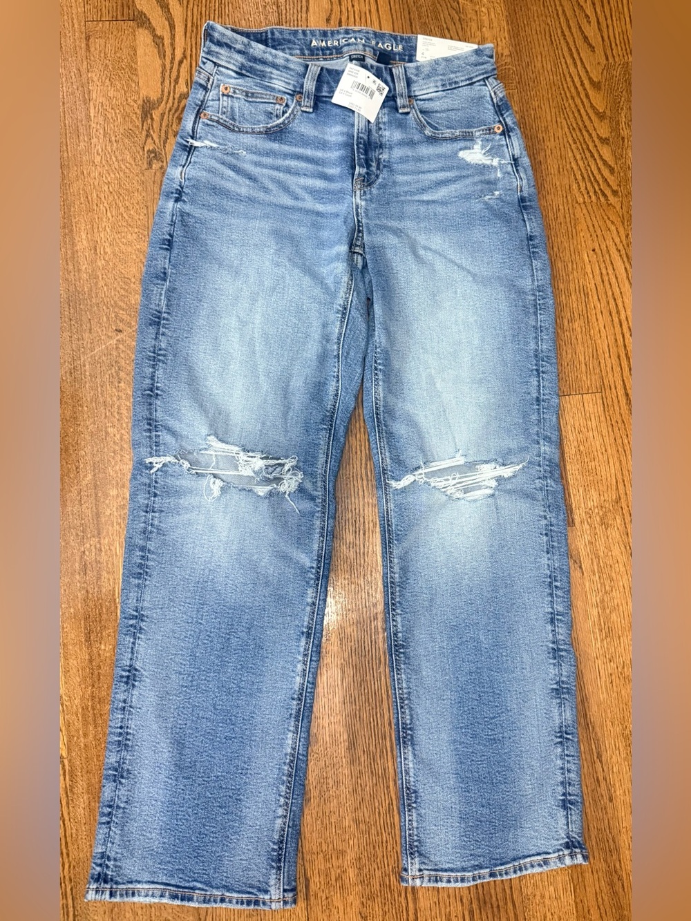 NWT AE Stretch Curvy Straight Jeans